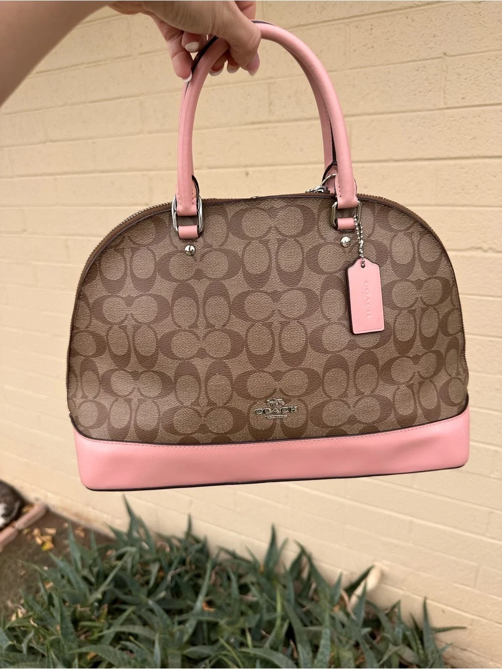 Coach sierra Dome Satchel with Pink Trim 2018
